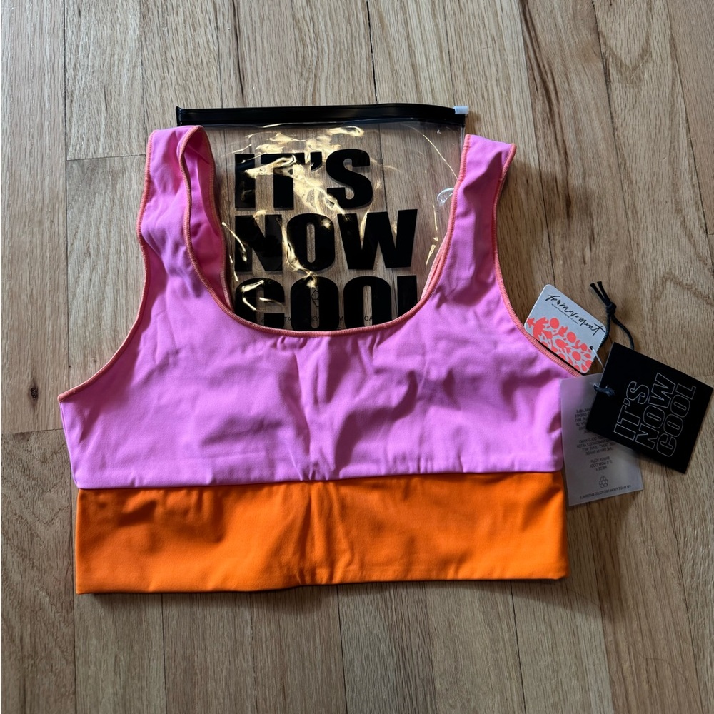 Pink & Orange Contour Top - Size Medium